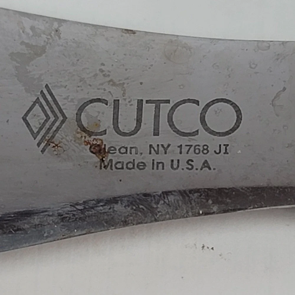 Cutco 1768 JI Spreader Spatula Black Handle Serrated Knife Made in USA